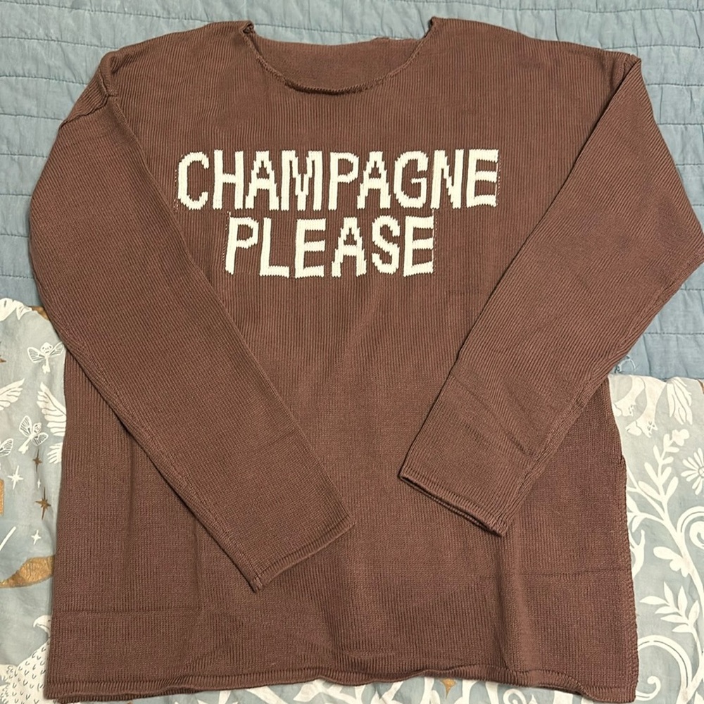 Used Champagne Please Sweater